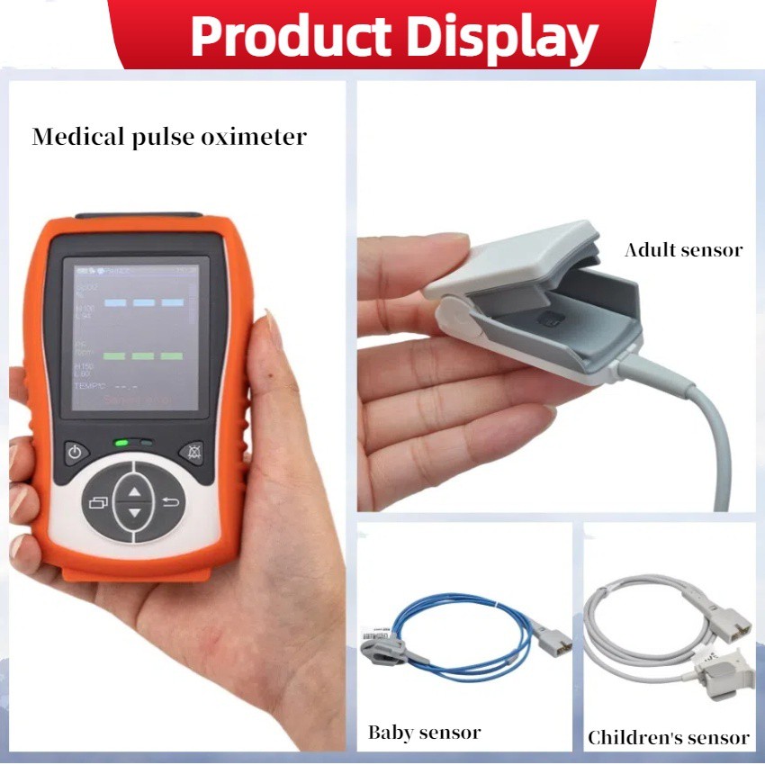 Prodct display about medical pulse oximeter Prodct display about medical pulse oximeter